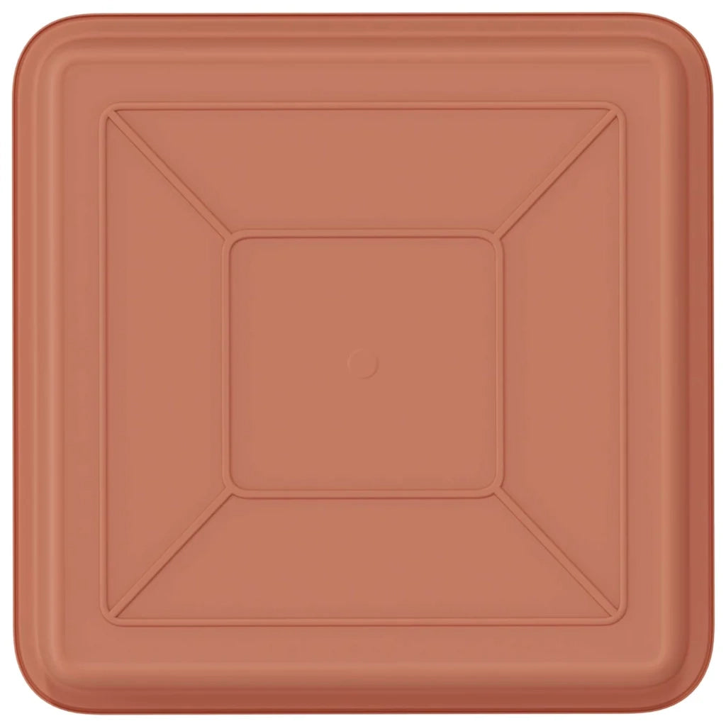 Vassoio Quadrato per Fiori 24 pcs Rosso Mattone 18 x 18 x 2 cm