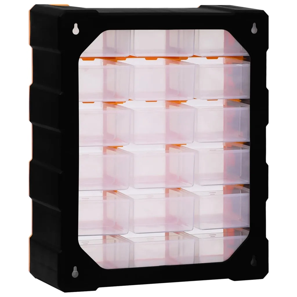Mobile Contenitore con 18 Cassetti Medi 38x16x47 cm CFW6945583