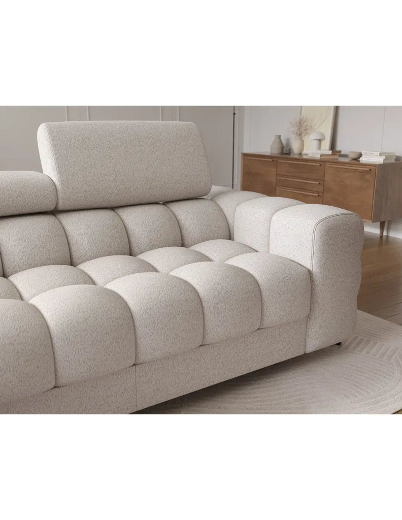 Divano angolare sinistro convertibile Beige dallo stile contemporaneo 285x99x181cm FILTRO