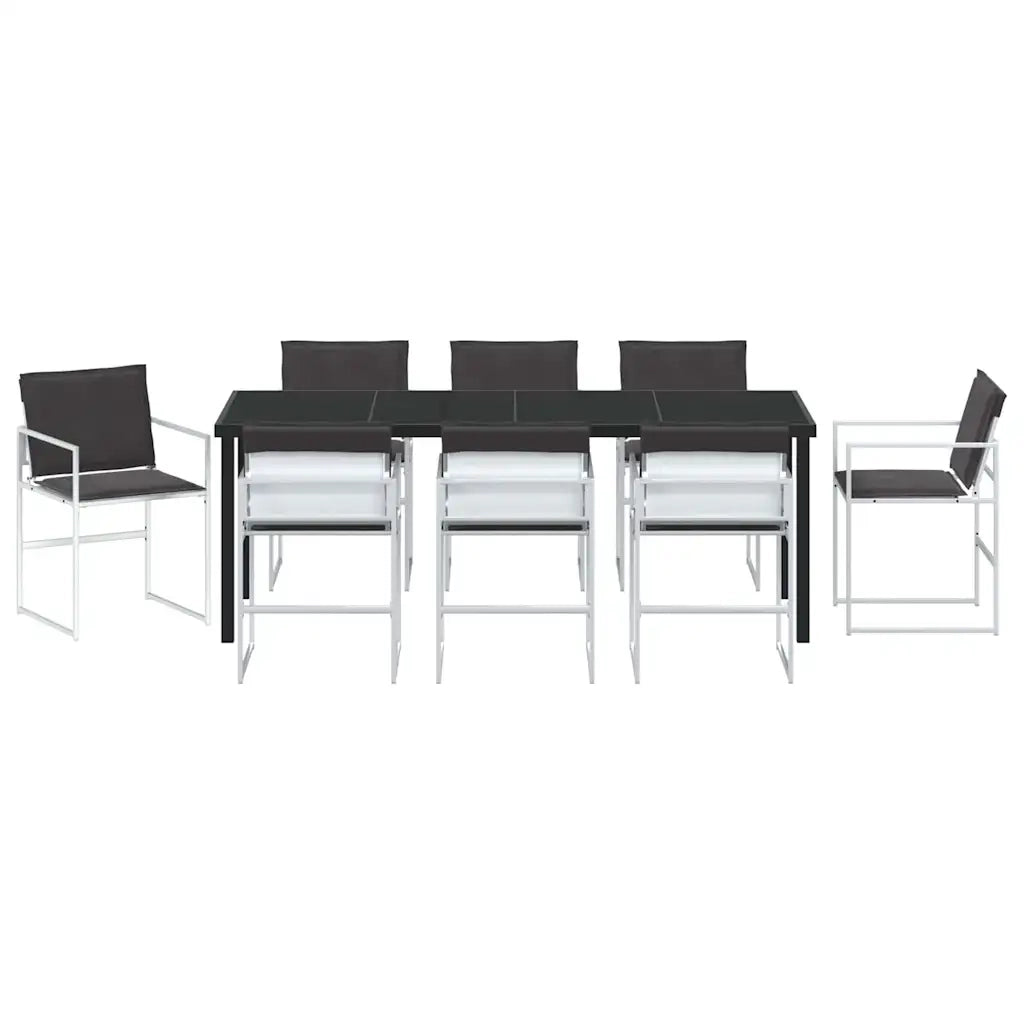 Set da Pranzo per Giardino 9 pcs Bianco 3379341