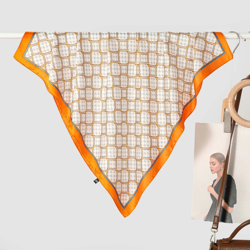 Nuova sciarpa da donna in seta stampata, stile coreano, sciarpa decorativa alla moda e versatile.