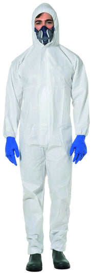 TUTA DI PROTEZIONE IN TESSUTO LAMINATO DPI III TIPO 5/6 CE-0624 Col. Bianco Mis. L