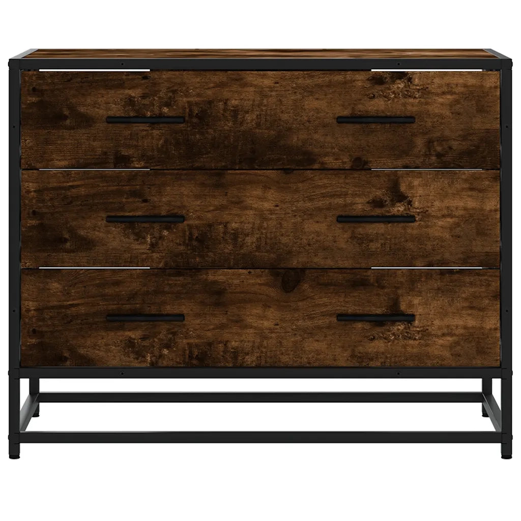 Cassettiera Rovere Fumo 70x41x56 cm in Legno Multistrato 849076
