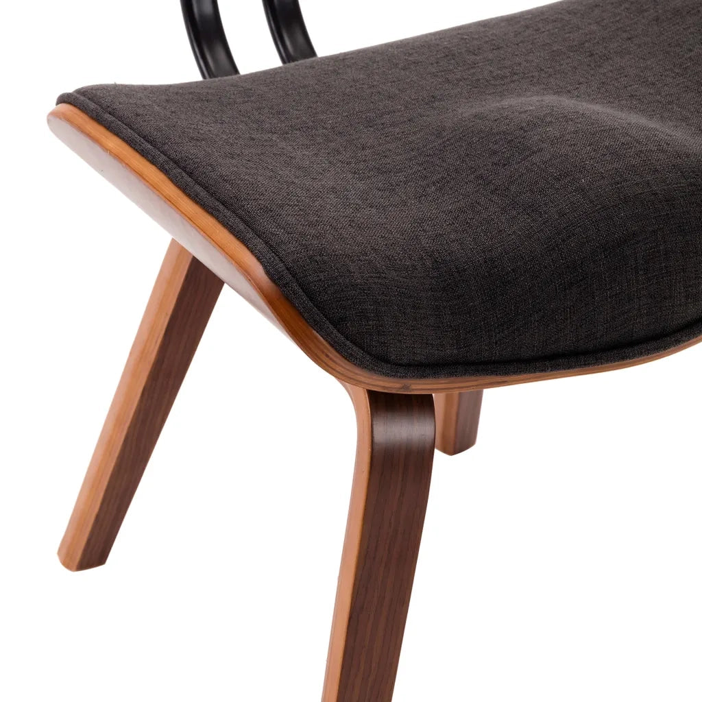 Sedie da Pranzo 2 pz Legno Curvato e Tessuto Grigio 283123