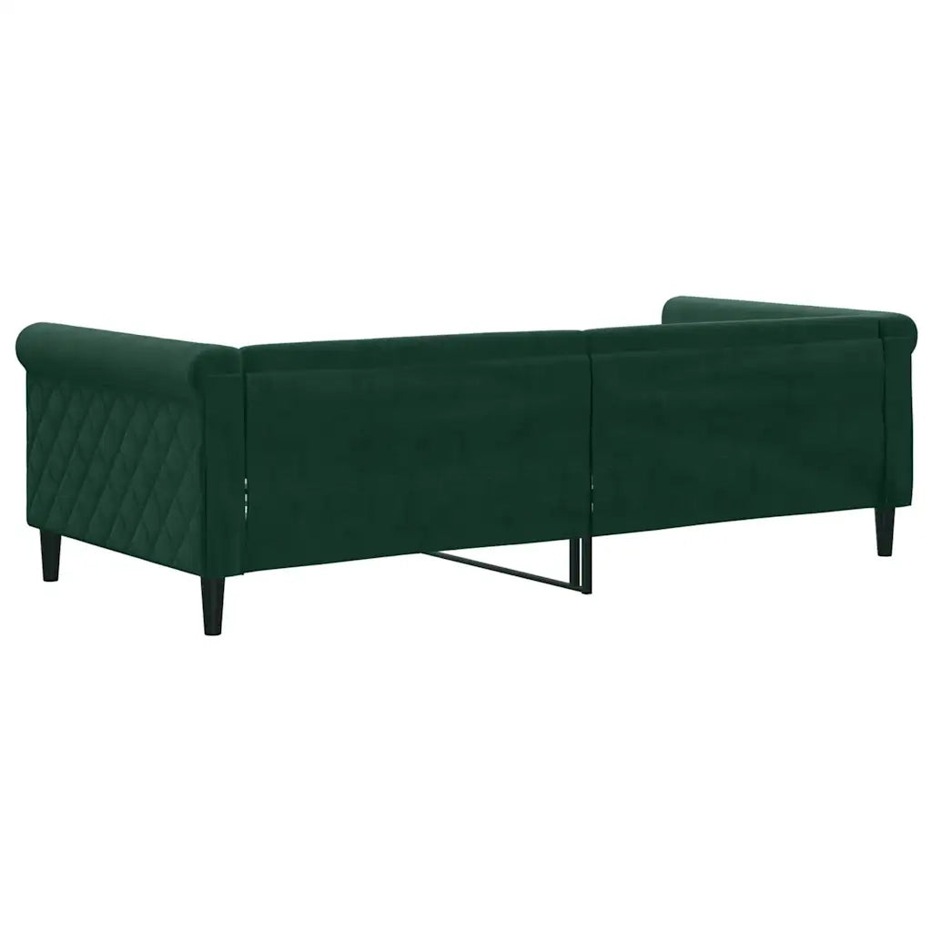 Letto da Giorno Verde Scuro 90x200 cm in Velluto 354246