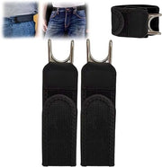 2 Pezzi di Cinturino a Spillo - Cinturino con spillo a forma di uncino - uncino metallico tattico con cinturino elastico - Adattabile - unisex inespresso - cinturino per vita senza spillo per lavoro e uso quotidiano
