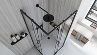 Cabina Doccia Rea City 80x80 Black con piatto doccia Savoy black