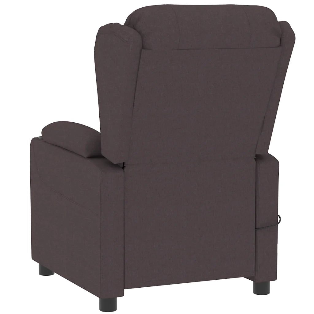 Poltrona Massaggiante Marrone Scuro in Tessuto 339063