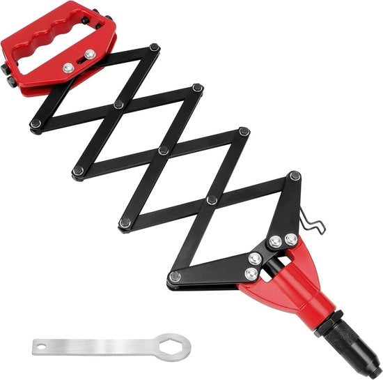 Set di Viti a Poppa Professionale - 5 Testine - Acciaio e Alluminio - Azione di Trazione Singola - Adatto per Viti da 3,2 a 6,4 mm - Colore Grigio