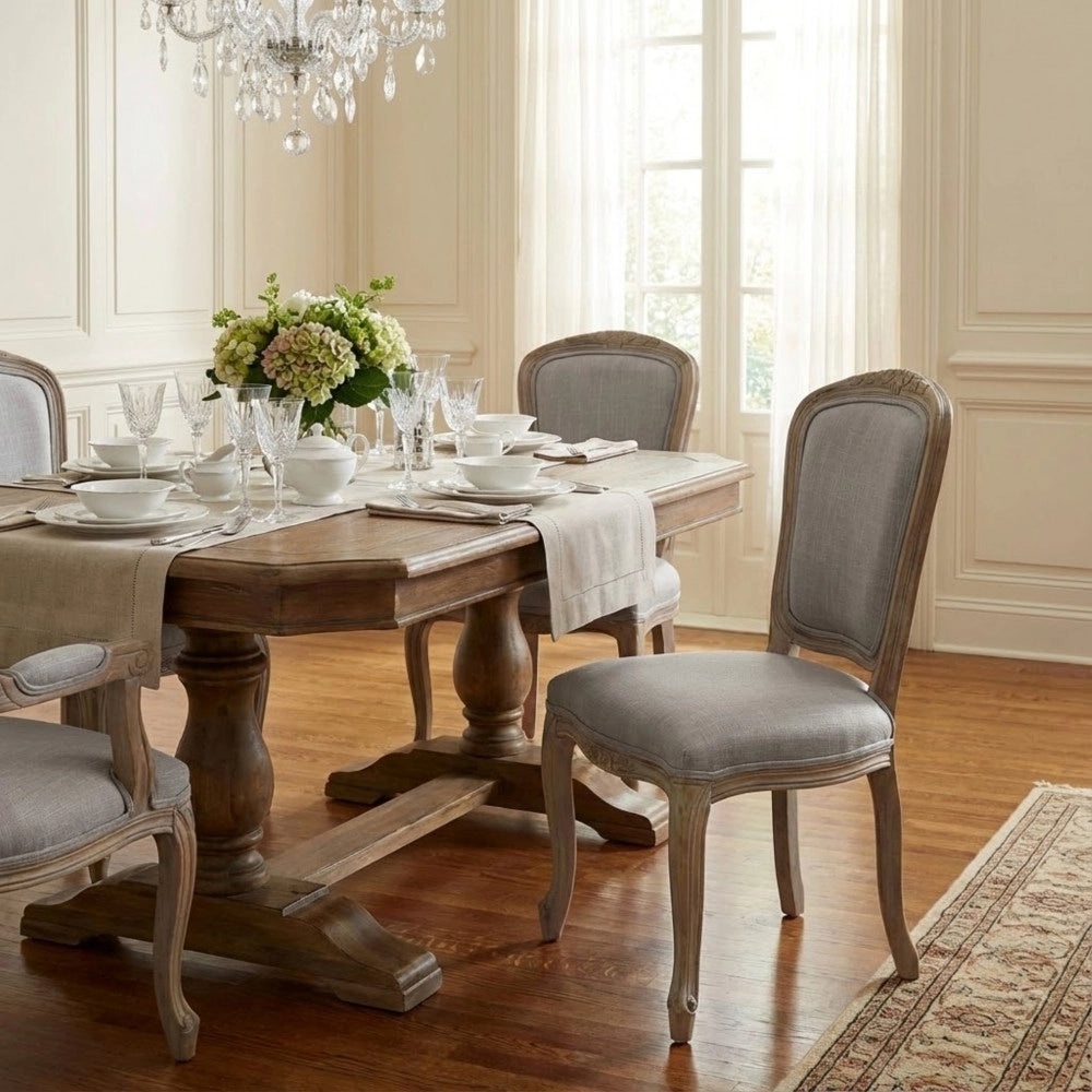 SEDIA ROMY IN TESSUTO GRIGIO
