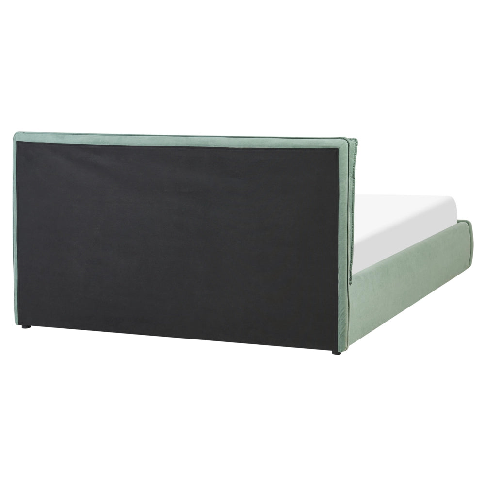 Letto matrimoniale colore verde menta con vano contenitore 160 x 200 cm camera da letto moderna