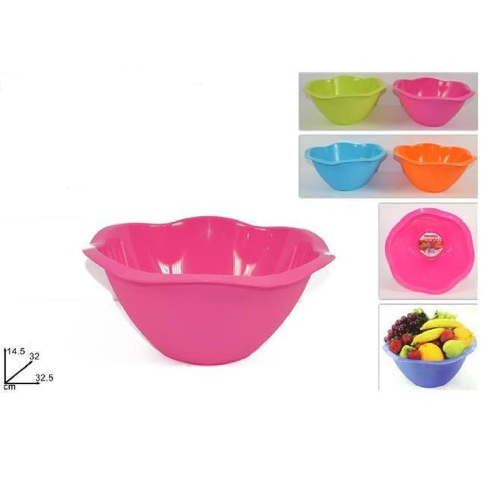 Trade Shop - Coppa Ad Onda Insalatiera Ciotola Bacinella Scodella Cucina Colorata Fondo Piano -