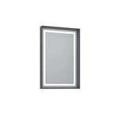 Specchio decorativo in legno "Craft 60 x 90 v2" - 60 x 10 x 90 cm - Antracite opaco