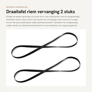 Tavola di rotazione a cinghia di sostituzione - 2 pezzi - Lunghezza di avvolgimento 270 mm - Adatto per tavole di rotazione a cinghia azionate a cinghia - Cinghia di alta qualità in gomma - Duraturo e elastico - Cinghia per tavola di rotazione