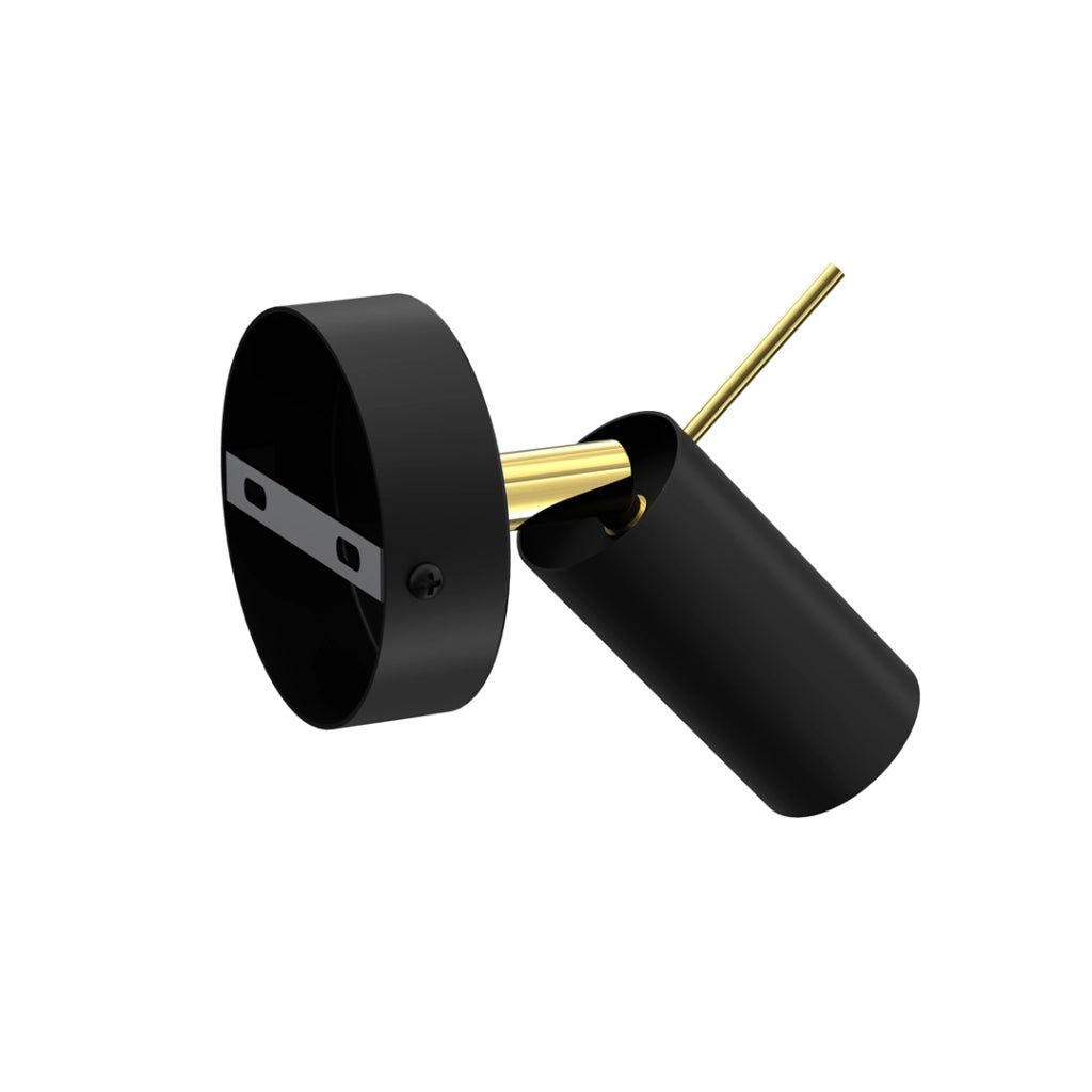 Applique da parete Preston 1xGU10 40W nero/ottone Milagro