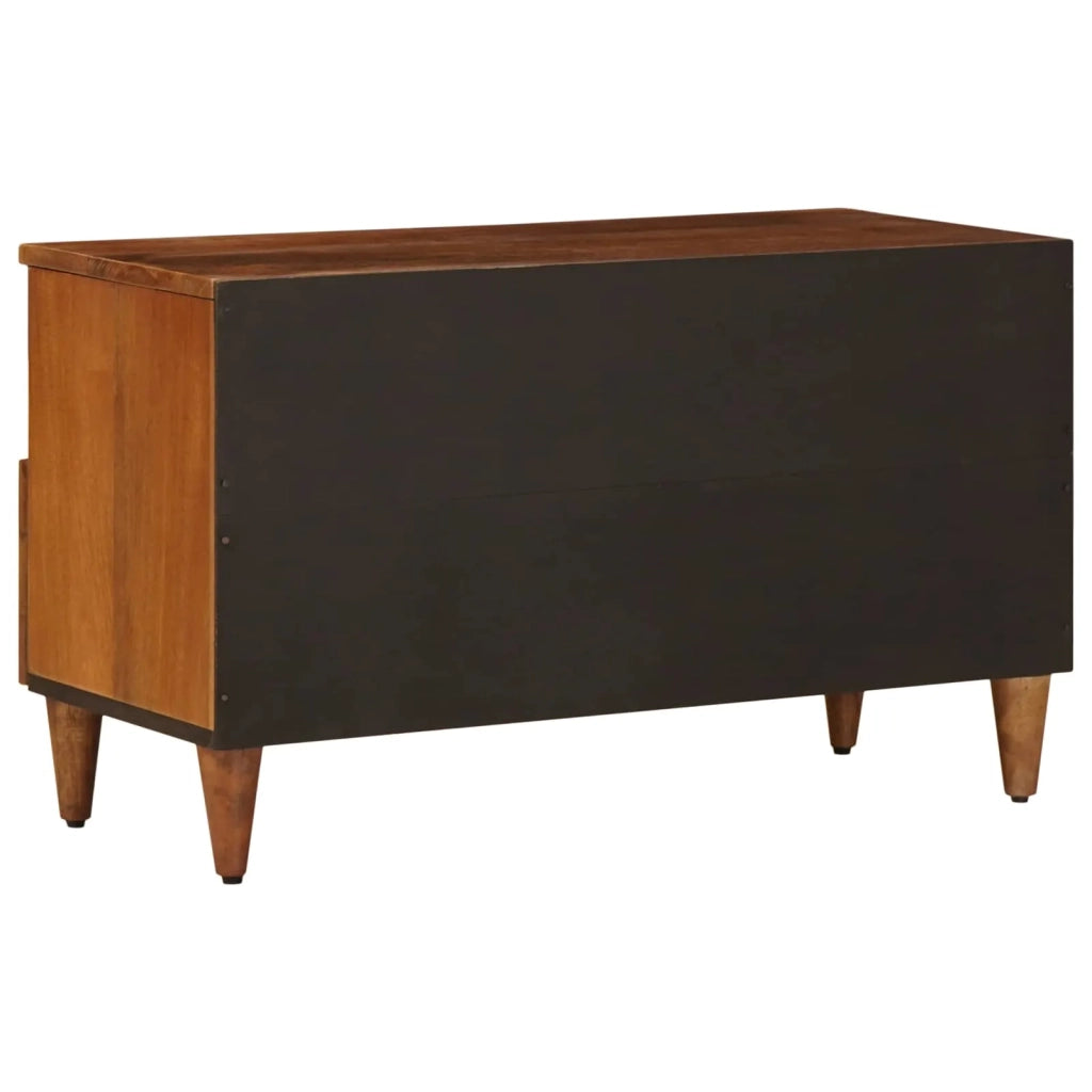 Mobile TV Noce 80 x 33 x 46 cm Legno di mango massello 4018241