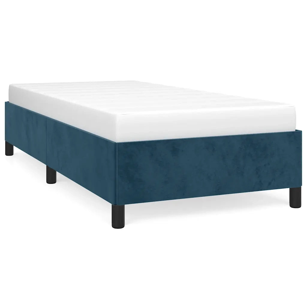 Giroletto senza Materasso Blu Scuro 100x200 cm in Velluto 347310