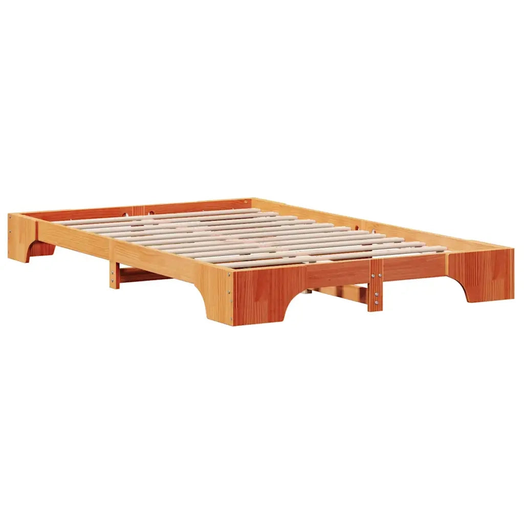 Struttura del letto Marrone cerato 120 x 200 cm Pino massello 872865