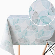 Tavolo Coperto con Foglia Blu Patrimonio Vinyl Coperto Tavolo Lavabile Impermeabile Coperto Olio Grigio 250 x 140 cm Blu Turquesa Coperto Tavolo Plastico PVC Coperto Tavolo Esterno