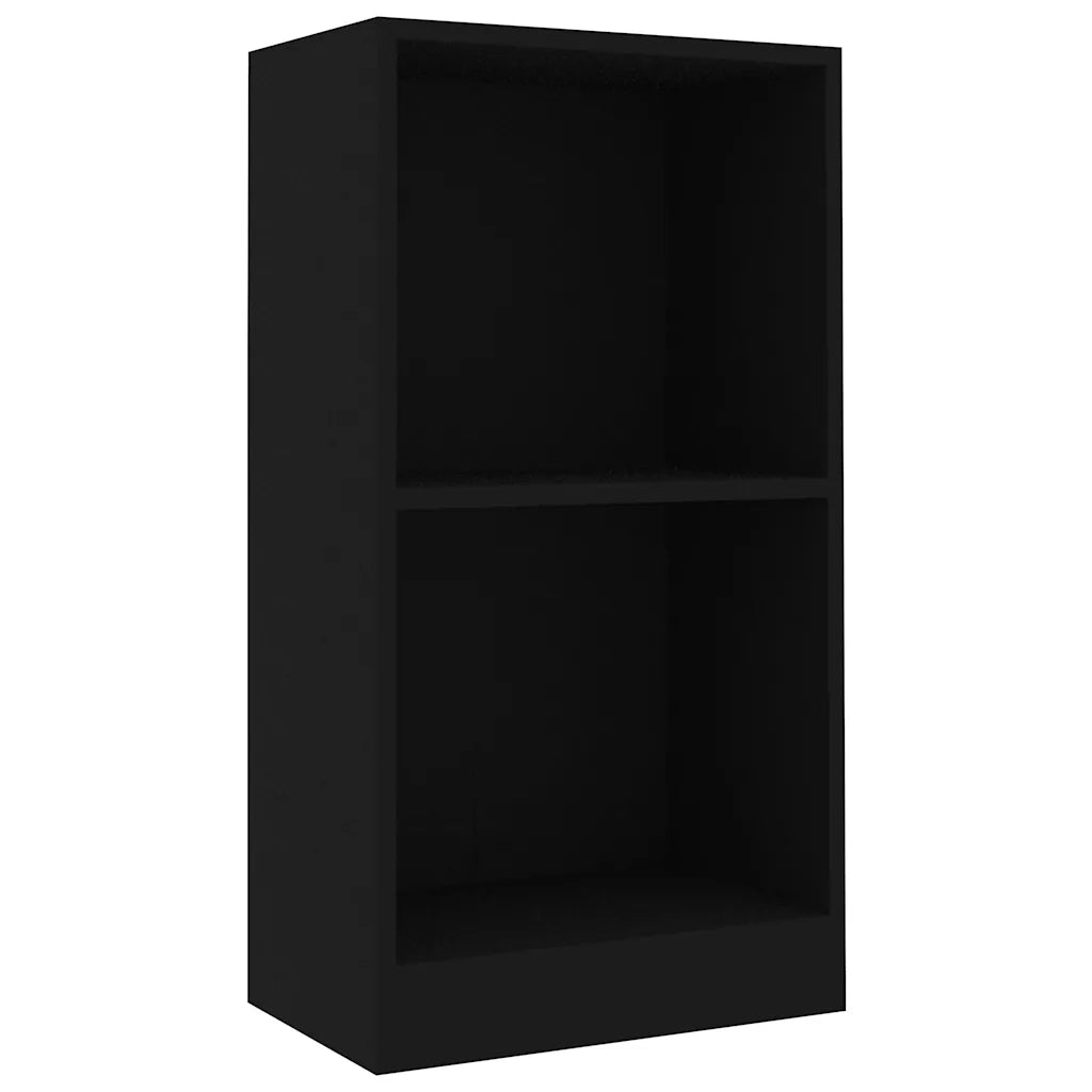 Libreria-Scaffale per Libri-Mobile di Stoccaggio Nera 40x24x75 cm in Legno Multistrato