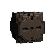 Presa Schuko Flat P40 2P+T 10/16A 250V 2 Moduli Bticino Living Now Bronze KB4140A16F