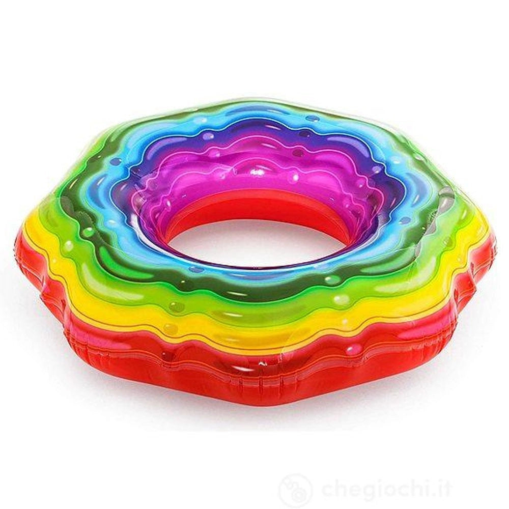 Trade Shop - Bestway Salvagente Ciambella Gonfiabile Rainbow Arcobaleno Piscina Nuoto Mare -