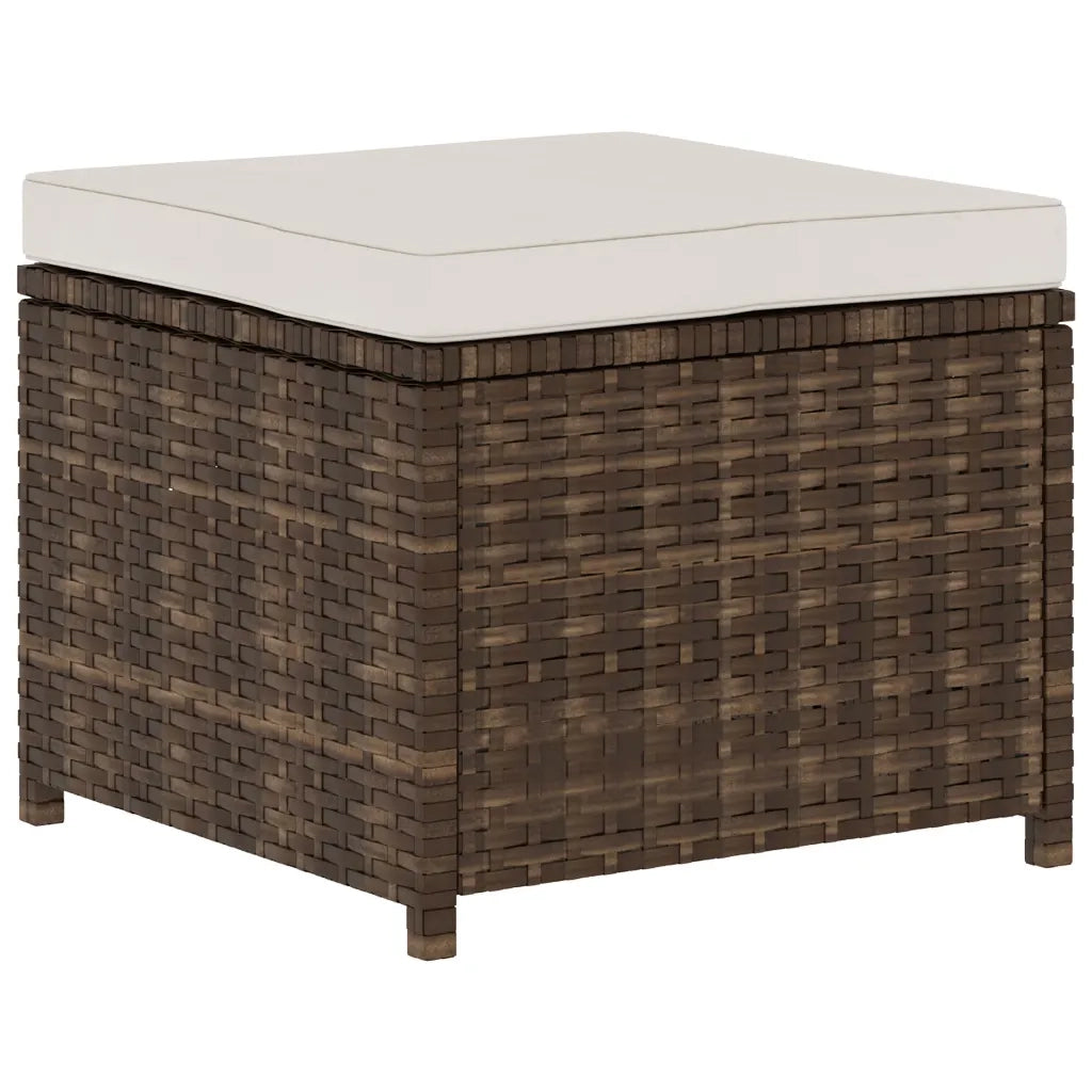 Set Divani da Giardino 5 pz con Cuscini in Polyrattan Marrone cod mxl 34555