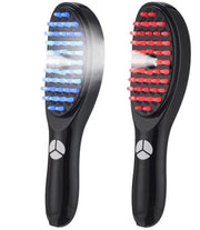 Massaggio Capelli con Terapia di Luce Rosso/Blu - Trasmissione di Messaggio - Stimolazione dei Capelli - Anti-Pellossità - Materiale ABS - Nero
