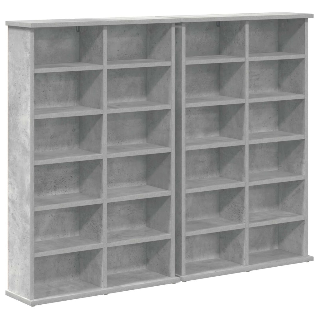 Mobile per CD 2 pz Grigio Cemento 60 x 17 x 92 cm 8012737