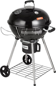 Griglia a carbone portatile a sfera 56 cm - griglia da picnic 63 x 82 x 88 cm - barbecue a sfera nero con coperchio