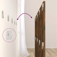 Testiera Letto con Comodini in Legno Multistrato Rovere Fumo cod mxl 70716