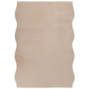 Tappeto Moderno Beige in Ecopelliccia a Pelo Lungo 160x230 cm per Soggiorno e Ingresso