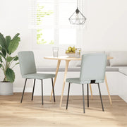 Sedie da Pranzo 2 pz Grigio Chiaro in Velluto 4101186