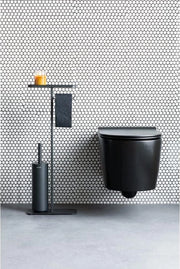 Supporto wc Antiscivolo con Struttura in Acciaio Corrosione Resistente in Grigio Mineral infinito
