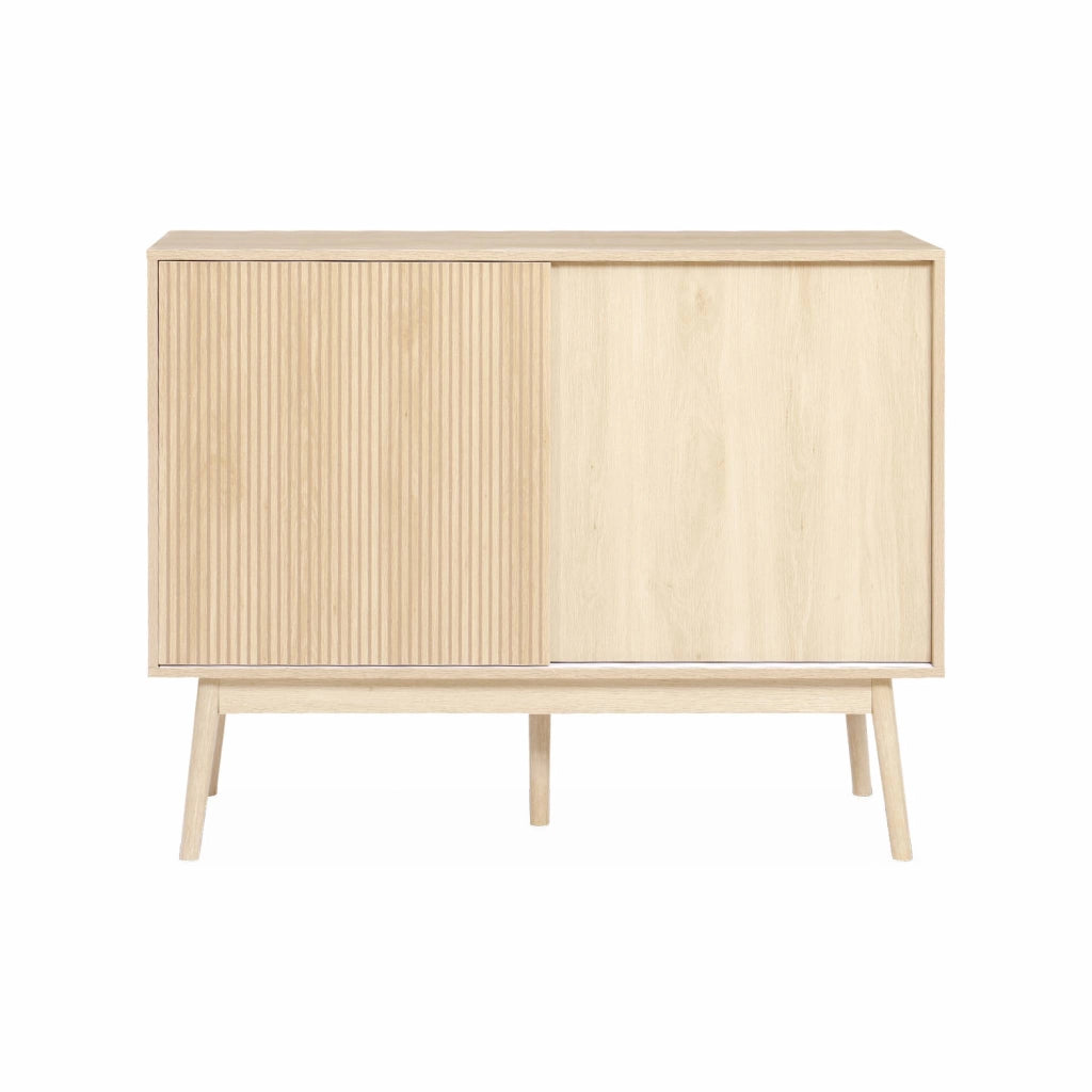 Credenza in legno, 115cm, marrone naturale