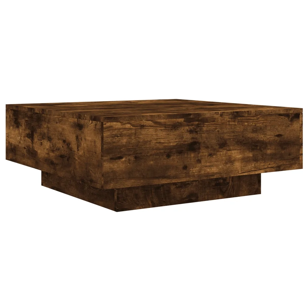 Tavolino da Salotto Rovere Fumo 80x80x31 cm Legno Multistrato