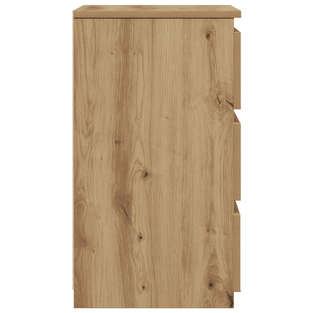 Comodino-Tavolino da notte Rovere Artigianale 40x35x62,5 cm in Legno Multistrato