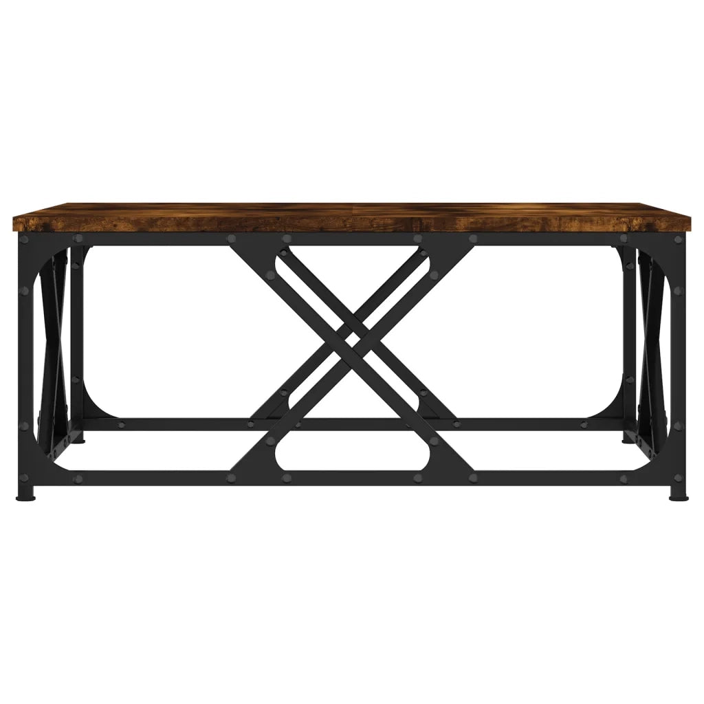 Tavolino da Salotto Rovere Fumo 70x70x30cm in Legno Multistrato 835371