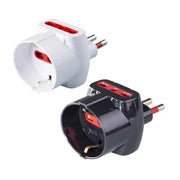 ADATTATORE TRIPLO SCHUKO/BIVALENTE 16A ROSI 2P+T - prese 10/16A 2P+T, Col. Nero - ROSI