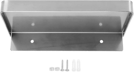 Pannello di supporto in acciaio inossidabile - Pannello adesivo per parete - Orecchino per telefono - Multifunzionale - Facile da installare - 7,3 x 8,9 cm - Pannello di supporto per parete
