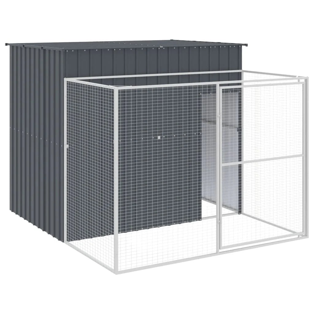 Cuccia per cani con recinto 214 x 253 x 181 cm antracite 02_0043481