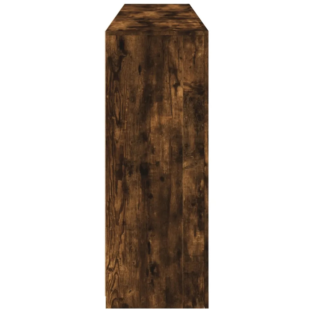 Credenza con Luci LED-Buffet-Armadio da cucina Rovere Fumo 162x37x100 cm 760993