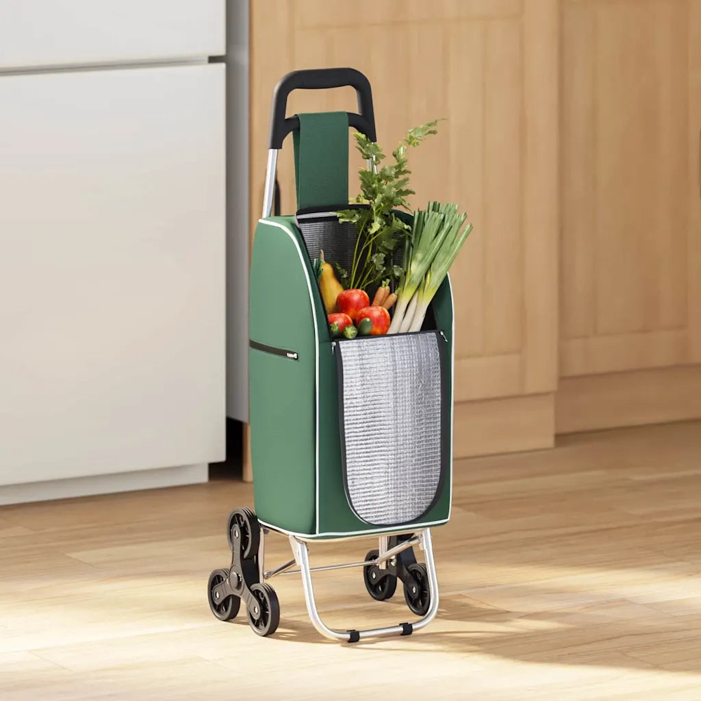 Carrello della spesa Verde 39,5 x 33 x 93 cm Tessuto Oxford 42002340