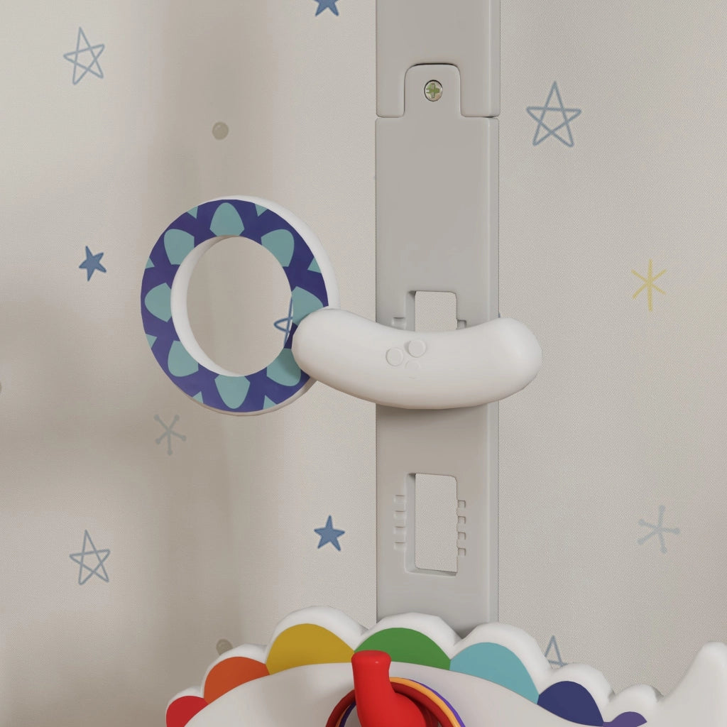 Canestro Basket per Bambini Regolabile 5 in 1 Porta da Calcio e Golf Azzurro