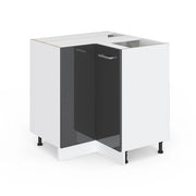 Armadio universale ad angolo R-Line Antracite lucido 75.6 cm con anta, senza piano di lavoro Vicco