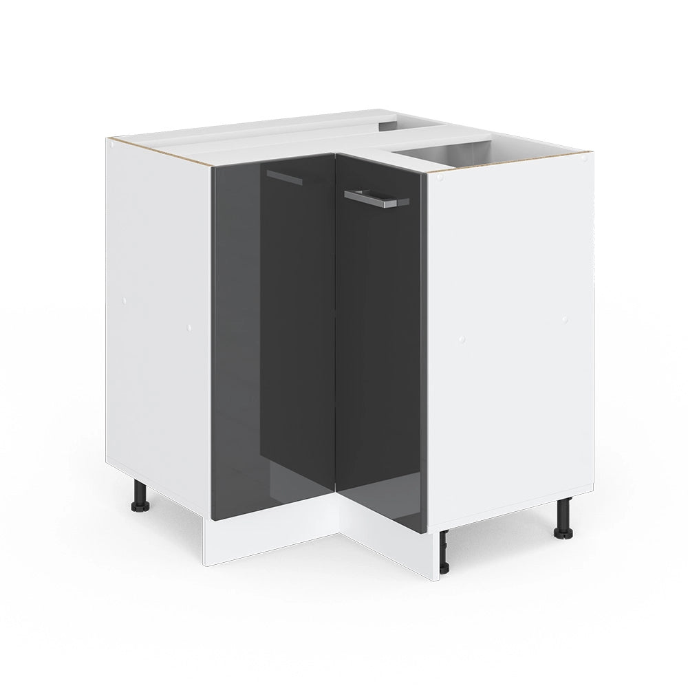 Armadio universale ad angolo R-Line Antracite lucido 75.6 cm con anta, senza piano di lavoro Vicco