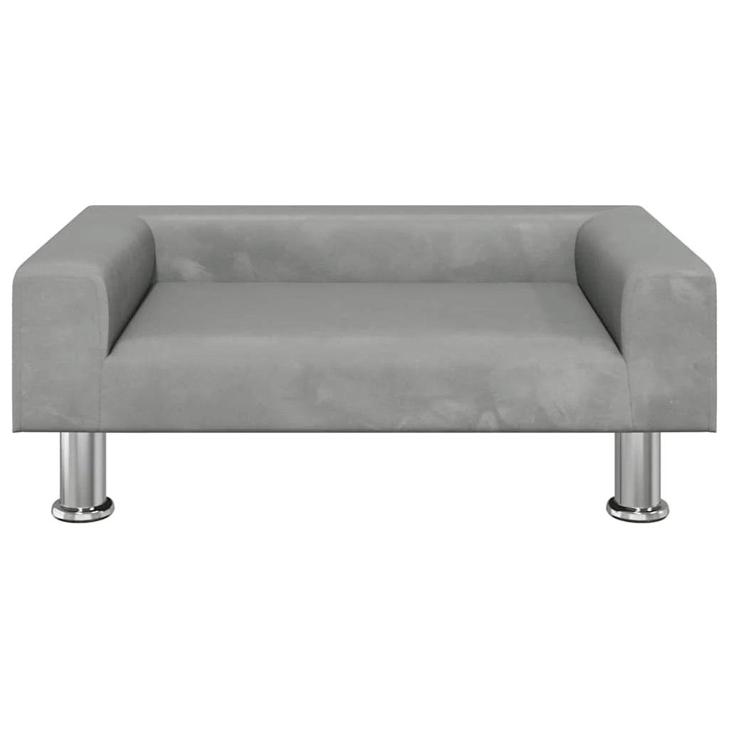 Cuccia per cani comoda poltrona letto 70 x 45 x 26,5 cm velluto grigio 02_0043104