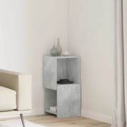 Mobile angolare Grigio cemento 30,5x30x65cm Legno multistrato