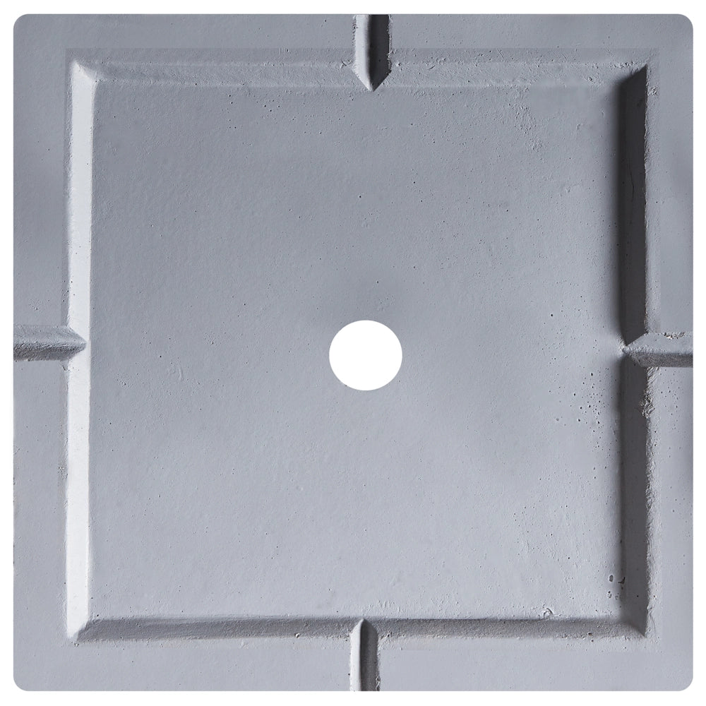 Vaso per piante fioriera in fibra bianca solida quadrata 30 x 28 cm resistente ai raggi UV
