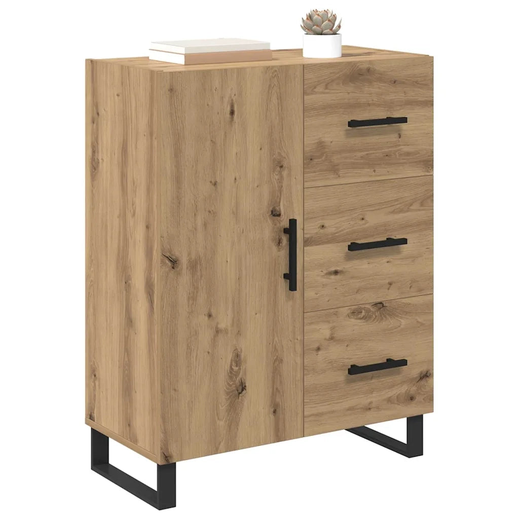 Credenza con Cassetto-Buffet-Armadio da cucina Rovere artigianale 69,5 x 34 x 90 cm 704173
